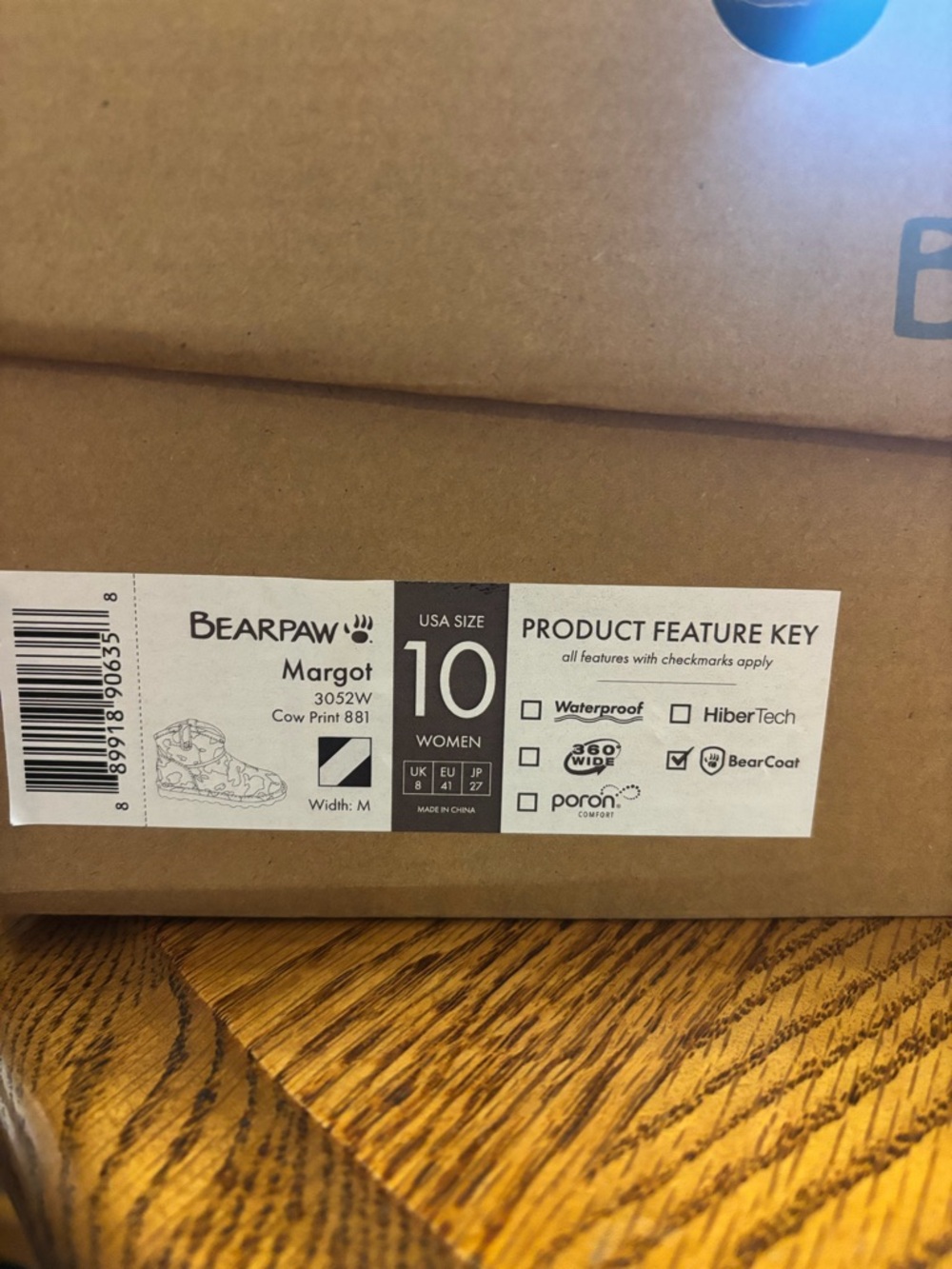 RARE BearPaw Margot Black & White Cow Print Cozy Boots - Picture 6 of 7